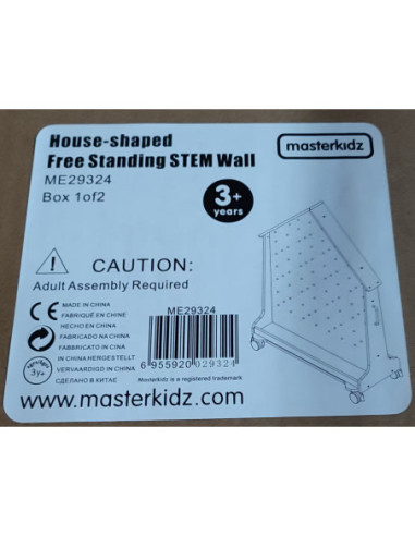 MASTERKIDZ Drewnania Tablica STEM Wolnostojąca XXL w Kształcie Domu