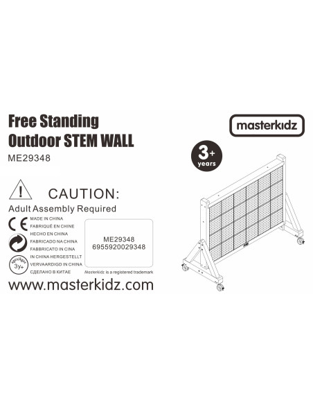 MASTERKIDZ Drewniana Ściana Tablica XXL Naukowa Kreatywna STEM WALL Outdoor