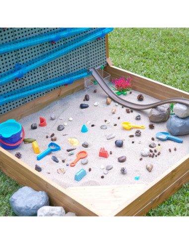 MASTERKIDZ Zestaw XXL STEM WALL 2w1 Tablica Kreatywna z Piaskownicą