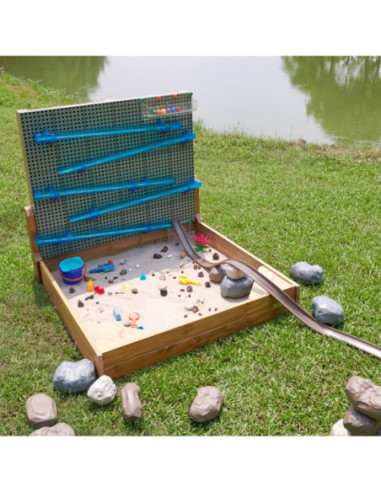 MASTERKIDZ Zestaw XXL STEM WALL 2w1 Tablica Kreatywna z Piaskownicą