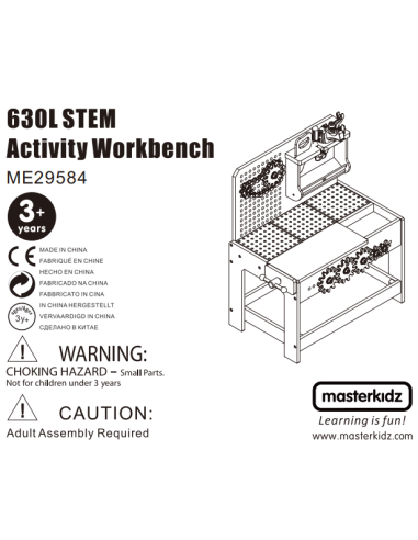 MASTERKIDZ Drewniany Warsztat Edukacyjny STEM Na Narzedzia