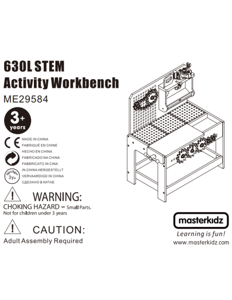MASTERKIDZ Drewniany Warsztat Edukacyjny STEM Na Narzedzia