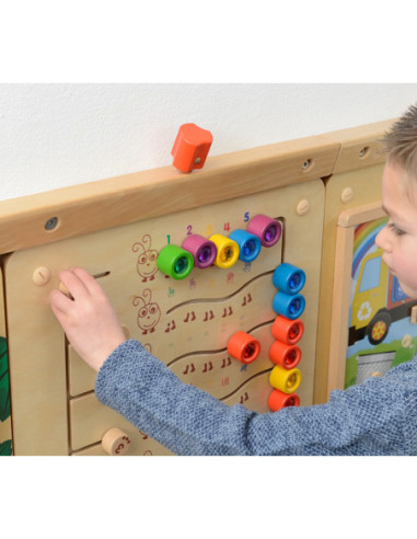 MASTERKIDZ Kolorowe Gąsieniczki Nauka Liczb i Ilości - Tablica Ścienna Edukacyjna Montessori