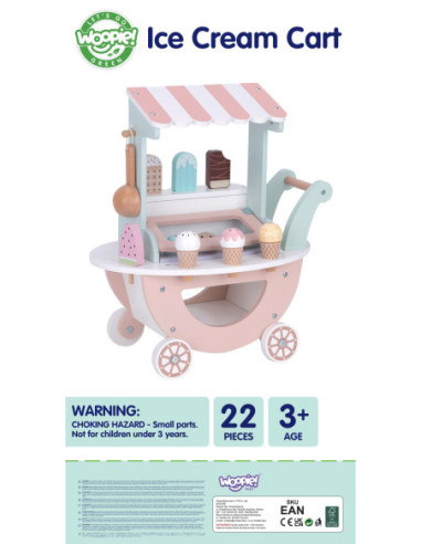 WOOPIE GREEN Lodziarnia XXL Wózek z Lodami