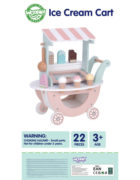 WOOPIE GREEN Lodziarnia XXL Wózek z Lodami