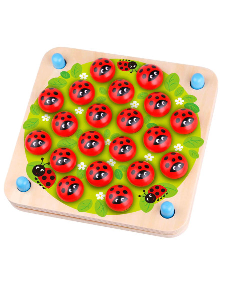 WOOPIE GREEN Memory Drewniana Gra pamięciowa Edukacyjna Układanka Biedronka