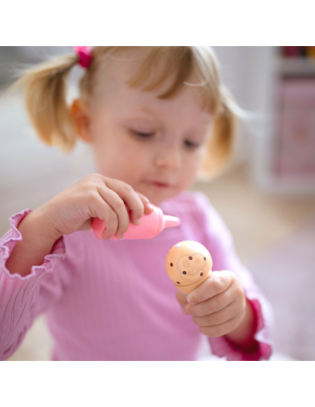 WOOPIE GREEN Drewniana Lodziarnia Zestaw z Lodami Stragan 16 EL