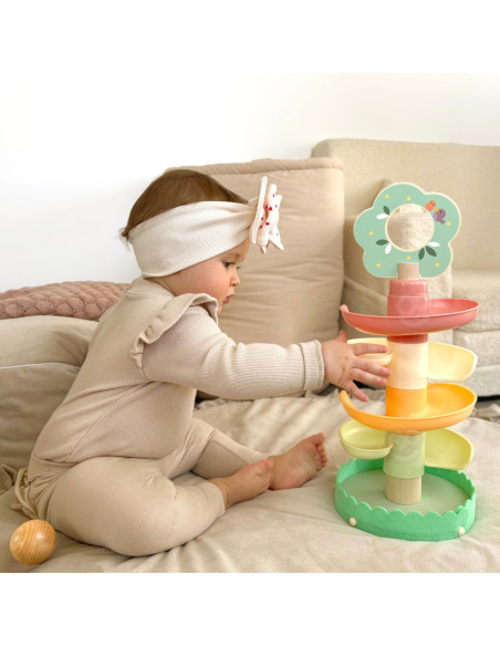 WOOPIE GREEN Drewniany Kulodrom Tor Kulkowy 6EL Sensoryczne Edukacyjny