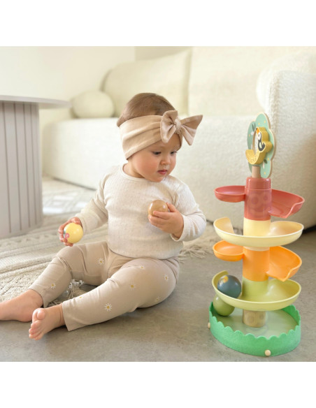 WOOPIE GREEN Drewniany Kulodrom Tor Kulkowy 6EL Sensoryczne Edukacyjny