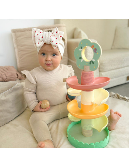 WOOPIE GREEN Drewniany Kulodrom Tor Kulkowy 6EL Sensoryczne Edukacyjny