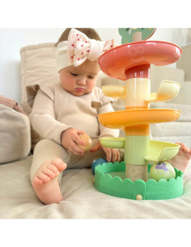 WOOPIE GREEN Drewniany Kulodrom Tor Kulkowy 6EL Sensoryczne Edukacyjny