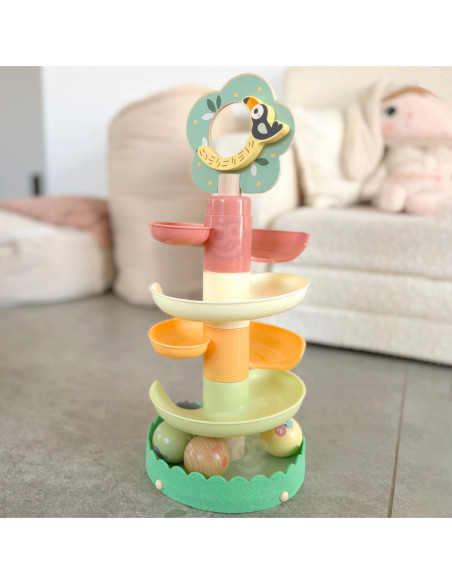 WOOPIE GREEN Drewniany Kulodrom Tor Kulkowy 6EL Sensoryczne Edukacyjny