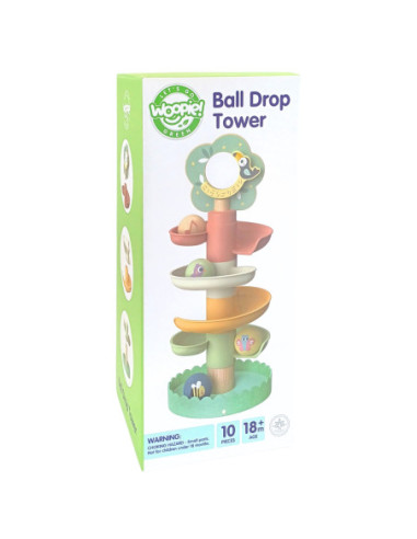 WOOPIE GREEN Drewniany Kulodrom Tor Kulkowy 6EL Sensoryczne Edukacyjny