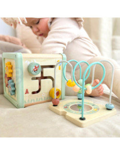 WOOPIE GREEN Drewniana Kostka Aktywności Multifunkcyjna Edukacyjna Sorter 2