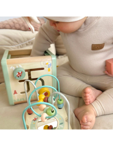 WOOPIE GREEN Drewniana Kostka Aktywności Multifunkcyjna Edukacyjna Sorter