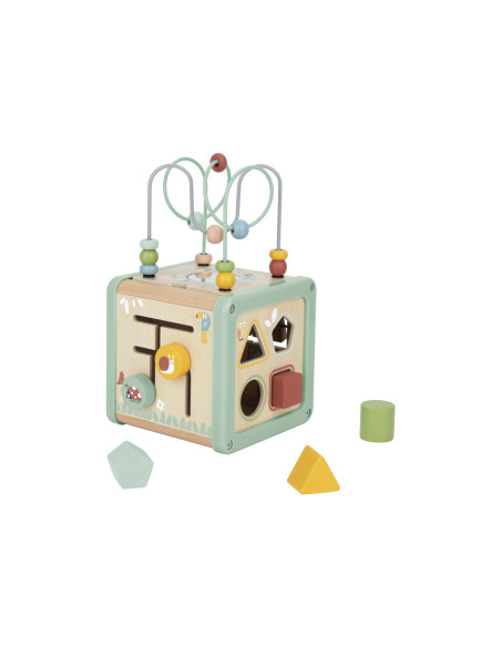 WOOPIE GREEN Drewniana Kostka Aktywności Multifunkcyjna Edukacyjna Sorter