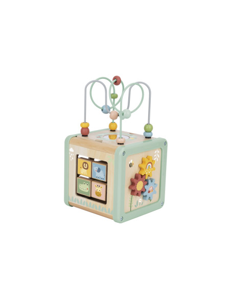 WOOPIE GREEN Drewniana Kostka Aktywności Multifunkcyjna Edukacyjna Sorter