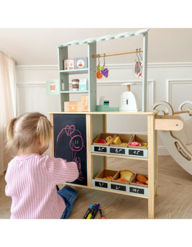 WOOPIE GREEN Duży Wielofunkcyjny Drewniany Straga 73EL