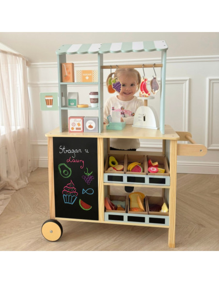 WOOPIE GREEN Duży Wielofunkcyjny Drewniany Straga 73EL