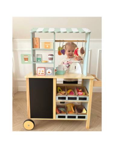 WOOPIE GREEN Duży Wielofunkcyjny Drewniany Straga 73EL