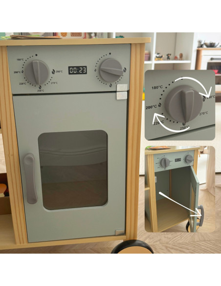 WOOPIE GREEN Duży Wielofunkcyjny Drewniany Straga 73EL