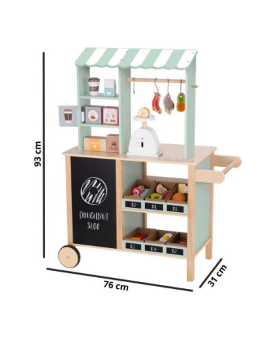 WOOPIE GREEN Duży Wielofunkcyjny Drewniany Straga 73EL