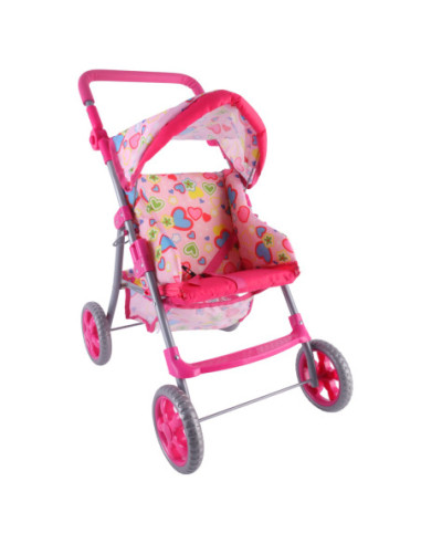 WOOPIE ROYAL Spacerówka Wózek dla Lalek Serca Kolorowe