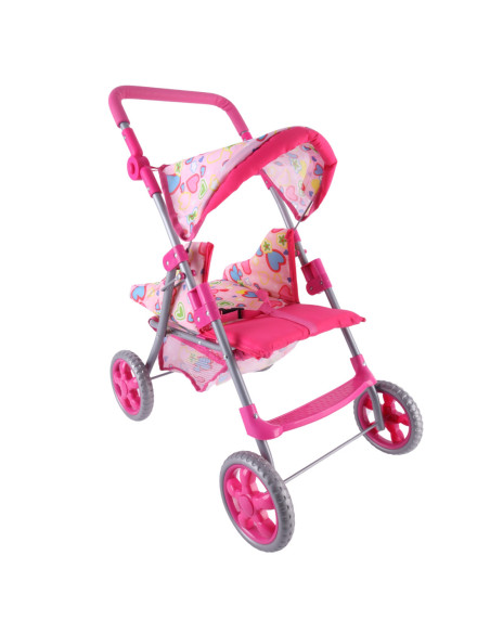 WOOPIE ROYAL Spacerówka Wózek dla Lalek Serca Kolorowe