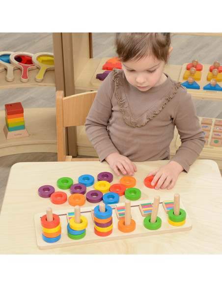 MASTERKIDZ Układanka Nauka Liczenia i Kolorów Sorter Montessori