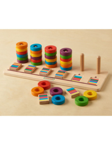 MASTERKIDZ Układanka Nauka Liczenia i Kolorów Sorter Montessori