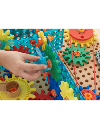 Masterkidz Zestaw kolorowych trybików i kół zębatych 198 elemenów