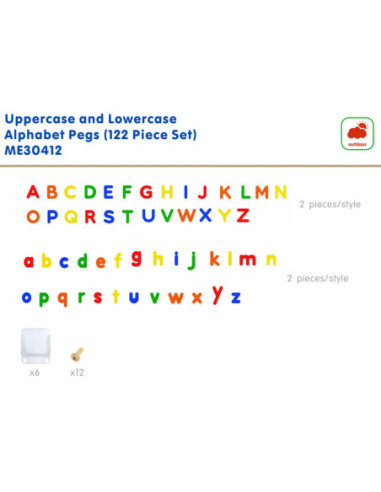 MASTERKIDZ Alfabet Zestaw 122 Liter Dużych i Małych