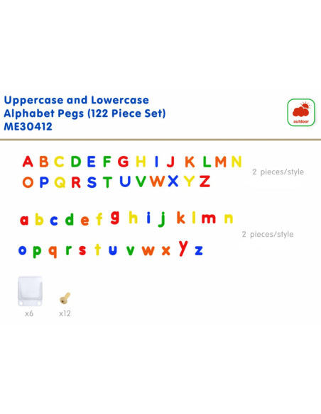 MASTERKIDZ Alfabet Zestaw 122 Liter Dużych i Małych