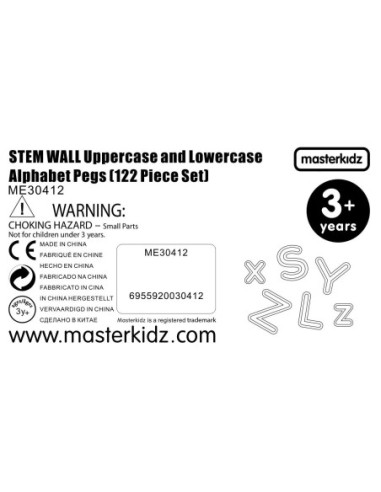 MASTERKIDZ Alfabet Zestaw 122 Liter Dużych i Małych