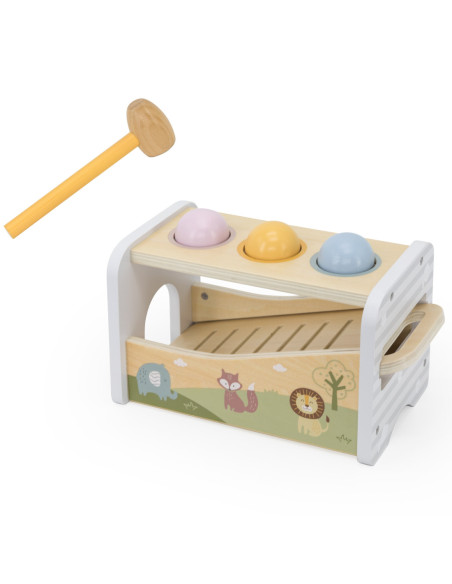 VIGA Drewniany Zestaw Wybijanka + Cymbałki 2w1