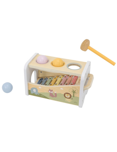 VIGA Drewniany Zestaw Wybijanka + Cymbałki 2w1