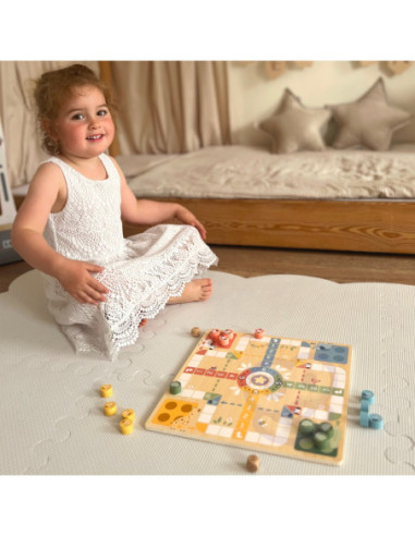 WOOPIE GREEN Gry Planszowe  Logiczne 2w1 Ludo Chińczyk + Uwolnij Zwierzątka