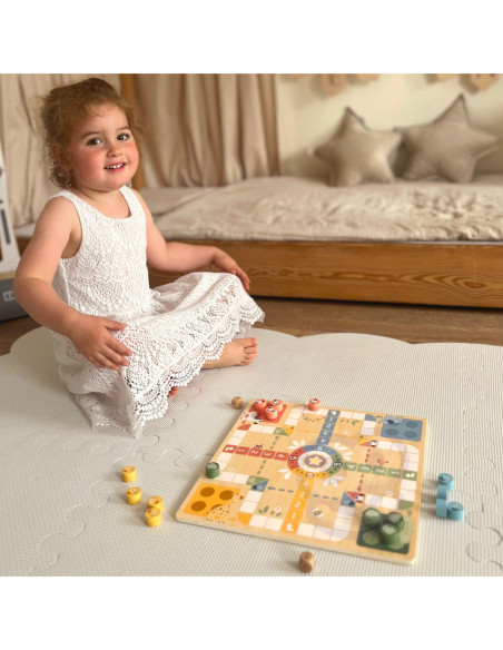 WOOPIE GREEN Gry Planszowe  Logiczne 2w1 Ludo Chińczyk + Uwolnij Zwierzątka