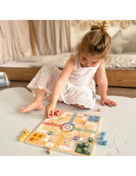 WOOPIE GREEN Gry Planszowe  Logiczne 2w1 Ludo Chińczyk + Uwolnij Zwierzątka