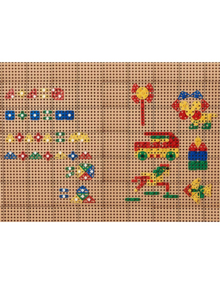 MASTERKIDZ Zestaw Geometrycznych Kształtów Klocków do Paneli Ściennych STEM 260 el.