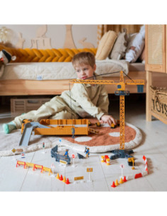 WOOPIE  Samochód Ciężarowy 6w1 Zestaw Budowy Dźwig Resoraki Akcesoria 2