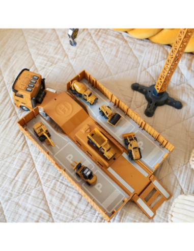 WOOPIE  Samochód Ciężarowy 6w1 Zestaw Budowy Dźwig Resoraki Akcesoria