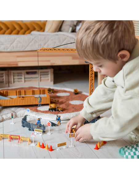 WOOPIE  Samochód Ciężarowy 6w1 Zestaw Budowy Dźwig Resoraki Akcesoria