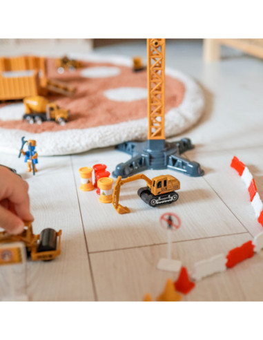 WOOPIE  Samochód Ciężarowy 6w1 Zestaw Budowy Dźwig Resoraki Akcesoria