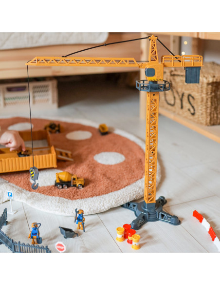 WOOPIE  Samochód Ciężarowy 6w1 Zestaw Budowy Dźwig Resoraki Akcesoria