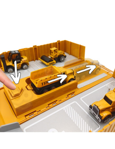 WOOPIE  Samochód Ciężarowy 6w1 Zestaw Budowy Dźwig Resoraki Akcesoria