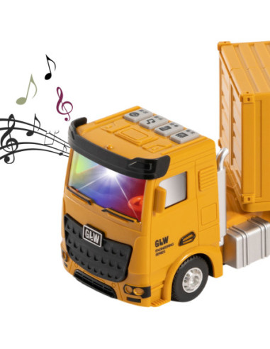 WOOPIE  Samochód Ciężarowy 6w1 Zestaw Budowy Dźwig Resoraki Akcesoria