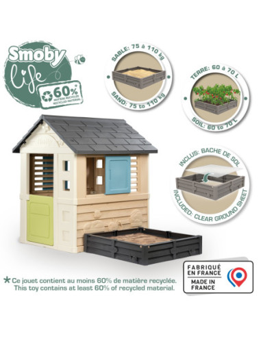 Smoby Life Domek ogrodowy z piaskownicą