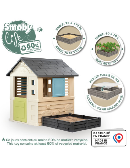 Smoby Life Domek ogrodowy z piaskownicą