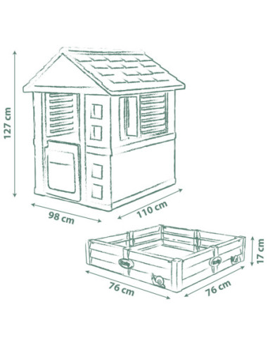 Smoby Life Domek ogrodowy z piaskownicą